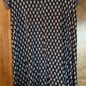 Black and White Patterned Dress
